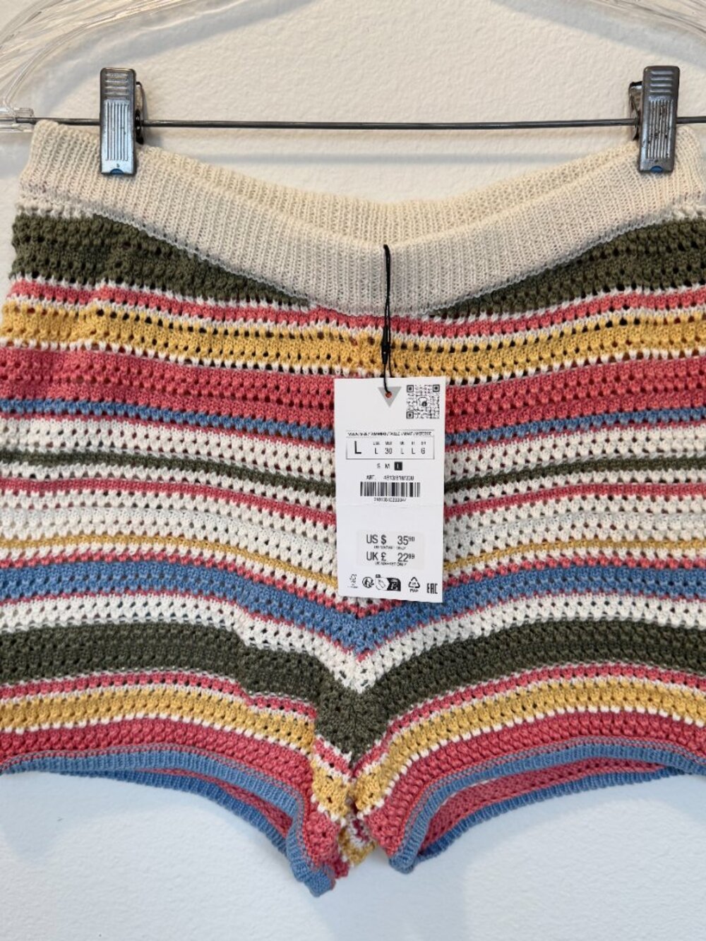 NWT Zara Stripe Shorts- Size L
